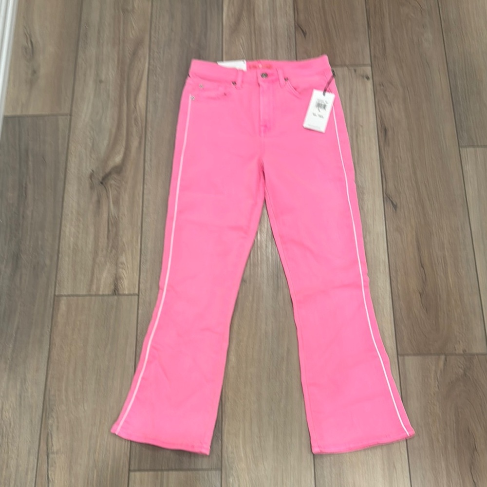 7 For All Mankind Pink Flared Jeans